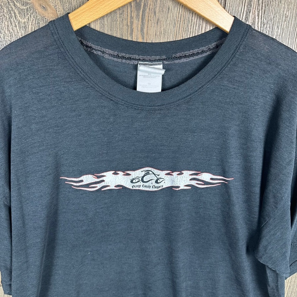 Orange County Choppers OCC Graphic Tee Motorcycle Biker T-Shirt XL Worn Thin